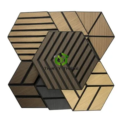 3D bästsäljande konstruerad trä akustisk panel för inomhus